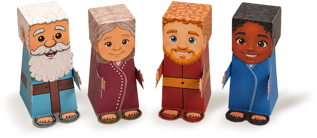 Fileira 1 dos personagens de papel